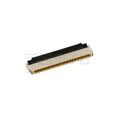 Pitch 0.30mm H0.9mm双排卧贴后掀盖双面接 FPC 41pin 本色 镀全金G/F